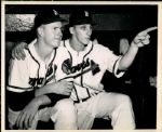 1949 Warren Spahn and Del Crandall Boston Braves "The Sporting News Collection Archives" Original Type 1 8" x 10" Photo (Sporting News Collection Hologram/MEARS Type 1 Photo LOA)