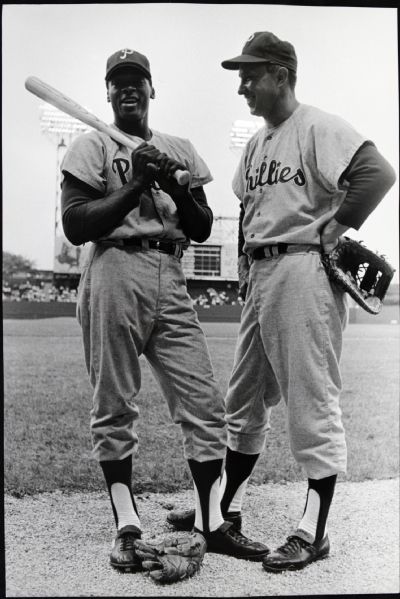 1964 Dick Allen Roy Sievers Philadelphia Phillies "The Sporting News Collection Archives" Original Type 1 9.5" x 14" Choice Jumbo Oversized Photo (TSN Collection Hologram/MEARS Photo LOA) 1:1, Unique