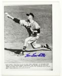 1953-65 Lou Burdette Milwaukee Braves Signed Photo - Lot of 3 JSA