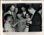 1958 Eddie Mathews, Johnny Logan Milwaukee Braves "The Sporting News Collection Archives" Original Type 1 Photo (Sporting News Collection Hologram/MEARS Type 1 Photo LOA)