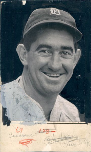 1936 Mickey Cochrane Detroit Tigers "The Sporting News Collection Archives" Original Type 1 Production Art (Sporting News Collection Hologram/MEARS Type 1 Photo LOA)