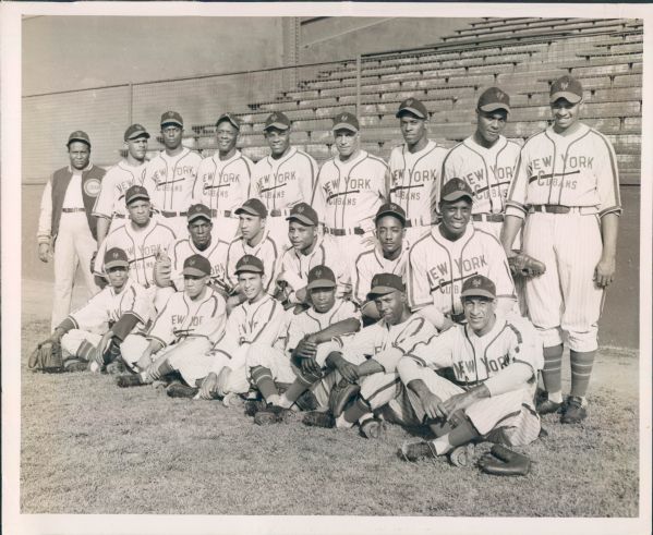 1948 New York Cubans Negro League Team With Luis Tiant Oreste Minoso "The Sporting News Collection Archives" Original Type 1 8" x 10" Photo (Sporting News Collection Hologram/MEARS Type 1 Photo LOA)
