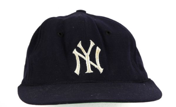 1960-65 Bill Stafford New York Yankees Game Worn Cap (MEARS LOA)