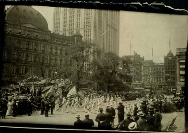 1912 Olympic Parade New York City "The Sporting News Collection Archives" Original Type 1 3.5" x 5" Photo (Sporting News Collection Hologram/MEARS Type 1 Photo LOA)