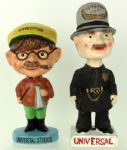 1960s Universal Studios Bobbing Head  Nodder - 2 Figures Director & Keystone Cop 