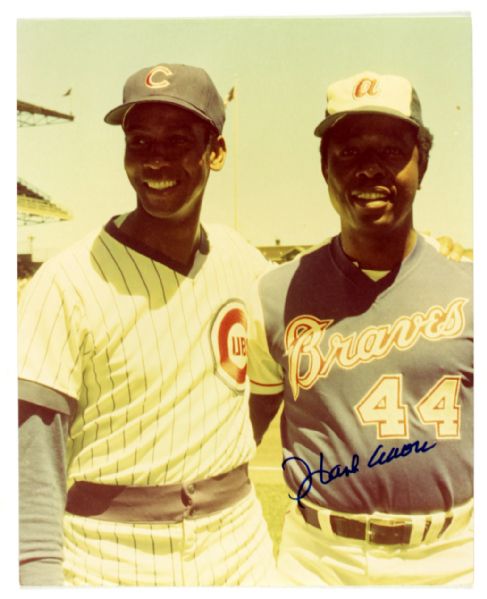 1973-74 circa Hank Aaron Atlanta Braves Signed 8x10 Photo - JSA