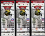 2009-10 Green Bay Packers NFL Championship Game Phantom Ticket - Lot of 3
