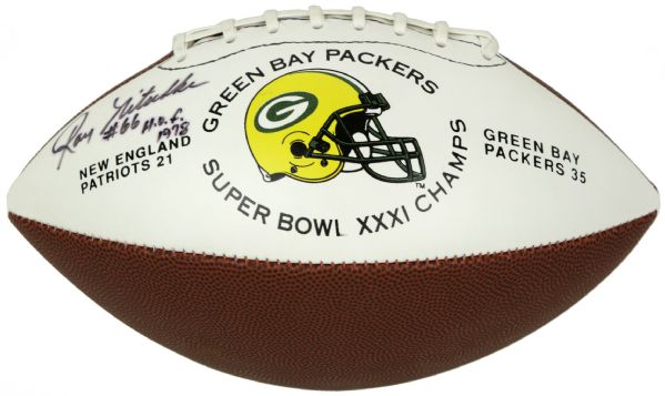 1997 Ray Nitschke Signed Green Bay Packers Super Bowl XXXI Champs Football - JSA
