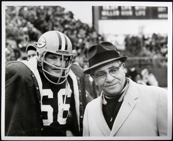 1967 Ray Nitschke & Vince Lombardi Green Bay Packers Generation 1 8" x 10" Photo - SPORT Magazine