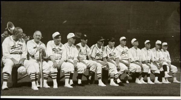 1958 St. Louis Cardinals Legends Dean Frisch Hornsby Sisler Musial "TSN Collection Archives" Original Type 1 7.5" x 13" Choice Jumbo Oversized Photo (TSN Hologram/MEARS Photo LOA) 1:1, Unique