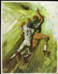 1965-66 Green Bay Packers Mobil Oil Posters - Lot of 5 (11 x 14)