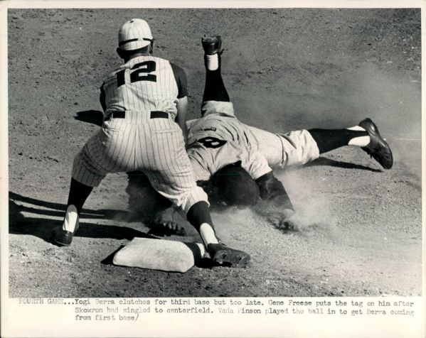 1961 World Series New York Yankees Cincinnati Reds "The Sporting News Collection Archives" Original Type 1 Photos (Sporting News Collection Hologram/MEARS Type 1 Photo LOA) - Lot of 36