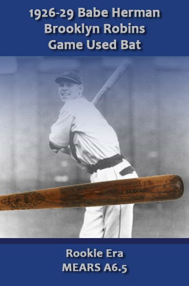 1926-29 Babe Herman Rookie Era Spalding Professional Model Game Used Bat - Brooklyn Robins (Dodgers) - (MEARS A6.5)