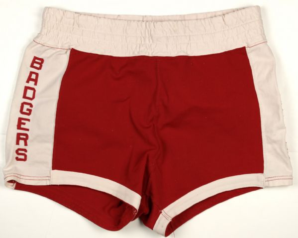 1967-72 UW Wisconsin Badgers Game Worn Basketball Shorts With Style Match