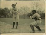 1918-20 circa Ty Cobb at Bat Detroit Tigers - Rex Teeslink Original Type 1 7" x 9" Personal Photo (LOA MEARS/Rex Teeslink)