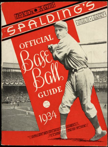 1934 Spalding Base Ball Guide 