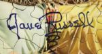 Jane Russell Signed Puzzle Poster 13 1/2 x  9 1/2 - JSA
