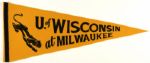 1960s Full Size 29 Pennant Collection - Lot of 5 w/ 2 St. Louis Cardinals, Milwaukee Bucks, UW Milwaukee