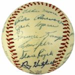 1954 & 1955 St. Paul Saints Team Signed Baseball - Lot of 2 One with Basketball HOFer Bill Sharman - JSA