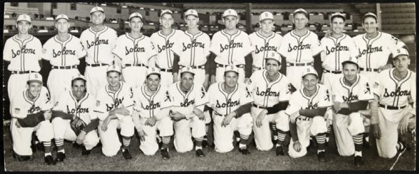 1942 Sacramento Solons PCL "The Sporting News Collection Archives" Original First Generation 5" x 12" Choice Jumbo Oversized Photo (TSN Collection Hologram/MEARS Photo LOA) 1:1, Unique