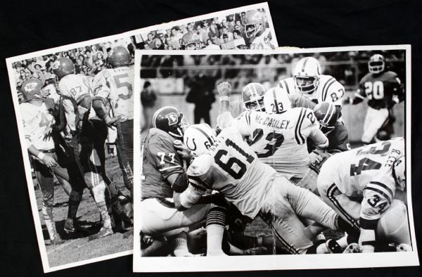 1969-77 Denver Broncos Original 11" x 14"  Photo (Denver Post Archives /MEARS Photo LOA) Lot of 2
