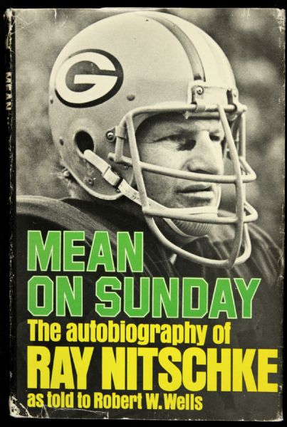 1973 Ray Nitschke Green Bay Packers Signed "Mean on Sunday" Book - JSA