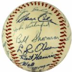 1954 & 1955 St. Paul Saints Team Signed Baseball - Lot of 2 One with Basketball HOFer Bill Sharman - JSA