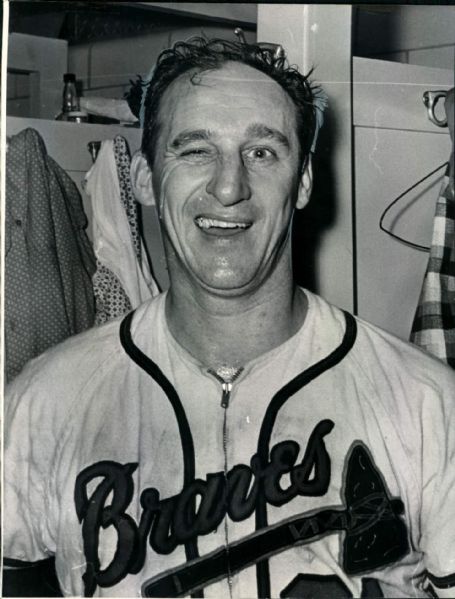 1960 Warren Spahn Milwaukee Braves "The Sporting News Collection Archives" Original 7.5" x 9.5" Photo (Sporting News Collection Hologram/MEARS Photo LOA)