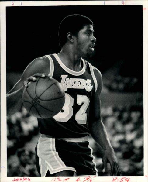 1979 Magic Johnson Los Angeles Lakers "The Sporting News Collection Archives" Original 8" x 10" Photo (Sporting News Collection Hologram/MEARS Photo LOA)