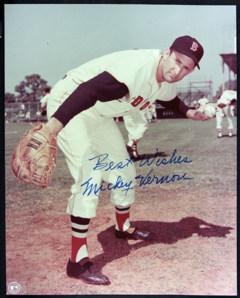 1956-57 Mickey Vernon Boston Red Sox Signed 8" x 10" Photo - JSA