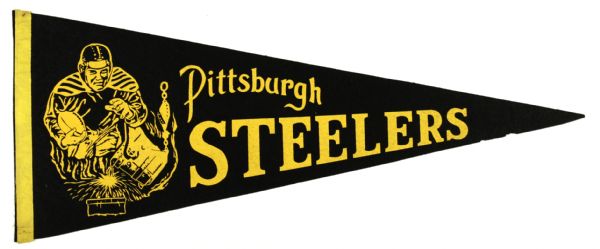 1950s Pittsburgh Steelers Full Size 29" Pennant