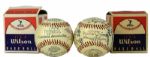 1954 & 1955 St. Paul Saints Team Signed Baseball - Lot of 2 One with Basketball HOFer Bill Sharman - JSA