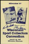 1987 Ray Nitschke Green Bay Packers & Lou Burdette Milwaukee Braves Signed Wisconsin Sport Collectors Show Program - JSA