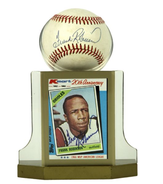 1982-94 Frank Robinson Baltimore Orioles Single Signed OAL (Brown) Baseball & Card - JSA
