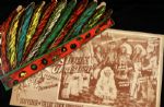 1953 Milwaukee Braves Great Sioux Uprising Cardboard Indian Head Dress & Promotional