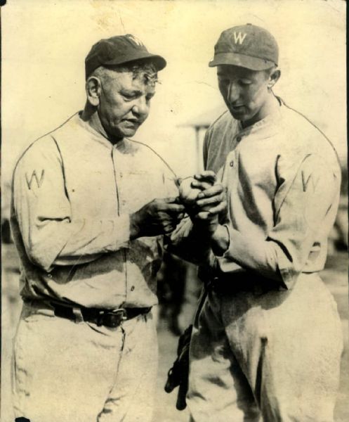 1916 Nick Altrock Claude Thomas Washington Senators "The Sporting News Collection Archives" Type A Original 5.5" x 7" Photo (Sporting News Collection Hologram/MEARS Photo LOA)
