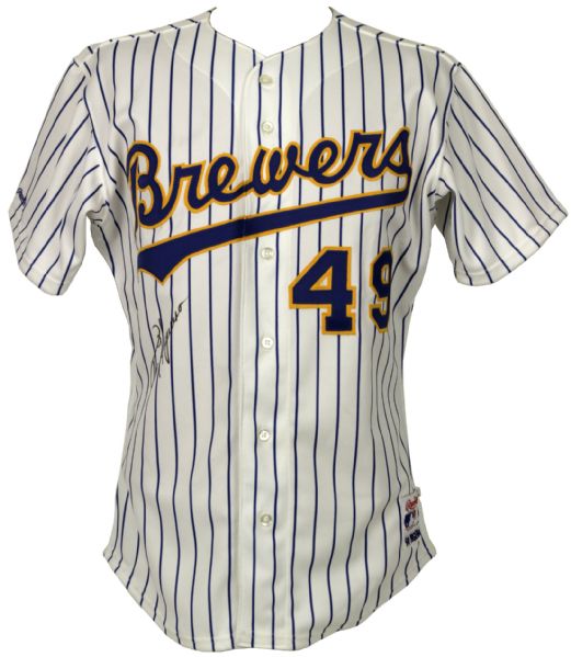 1991 Teddy Higuera Milwaukee Brewers Game Worn Home Jersey - (MEARS A8)