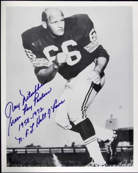 1990s Ray Nitschke Green Bay Packers Signed 8" x 10" Photo - PSA/DNA With Great Inscription