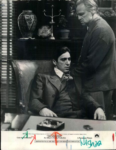1972-90 The Godfather Trilogy "The Denver Post" Original Photos (MEARS Photo LOA) - Lot of 30