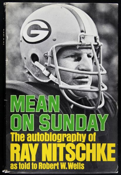 Ray Nitschke Green Bay Packers Signed "Mean on Sunday" Autobiography - JSA
