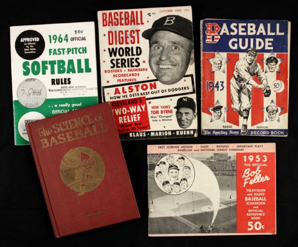 1922-66 Baseball Books, Scorecards, Registers, Annuals - Lot of 9