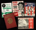 1922-66 Baseball Books, Scorecards, Registers, Annuals - Lot of 9