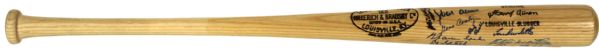 1990s Milwaukee Braves Signed Hank Aaron Model Bat w/ Aaron Warren Spahn Eddie Mathews Lou Burdette - JSA