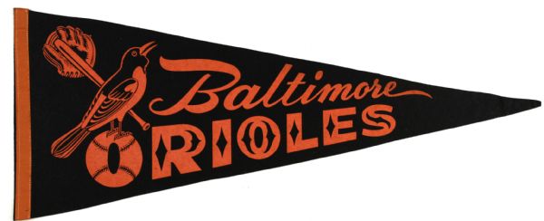 1960s Baltimore Orioles Full Size 29" Pennant