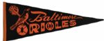 1960s Baltimore Orioles Full Size 29" Pennant