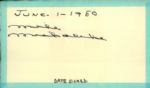 1980 Mike Michalske Green Bay Packers Signed Index Card Hall of Famer 