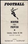 1953 Ray Nitschke Green Bay Packers High School Program Morvon vs. Proviso 