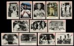 1983 Milwaukee Braves Hank Aaron & Warren Spahn Story Sets - Both With Certified Autographed Cards & Spahn Signed Harley Davidson Card - JSA
