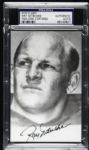 Ray Nitschke Green Bay Packers Signed Postcard & HOF Metallic Card - PSA/DNA Holders