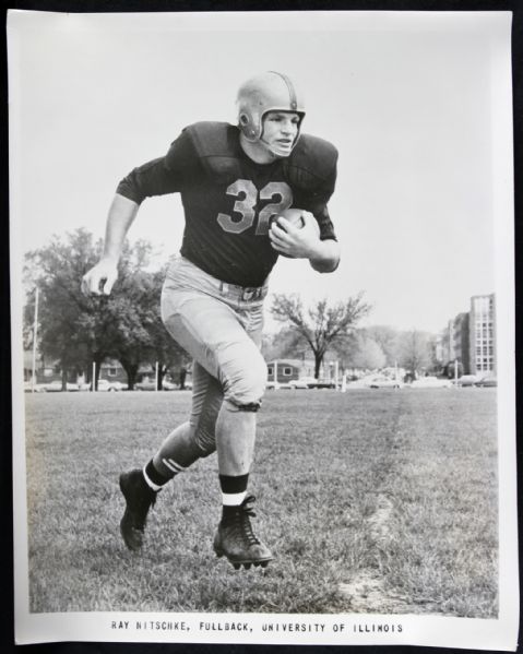 Ray Nitschke University of Illinois 8" x 10" Photo Green Bay Packers Legend